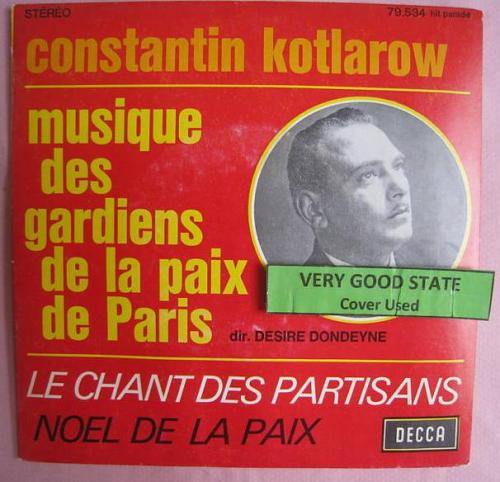 Constantin Kotlarow Musique des gardiens de la paix de Paris 1960-