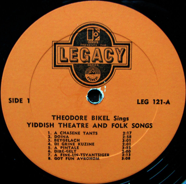   Theodore Bikel Sings Yiddish Theatre & Folk songs LP