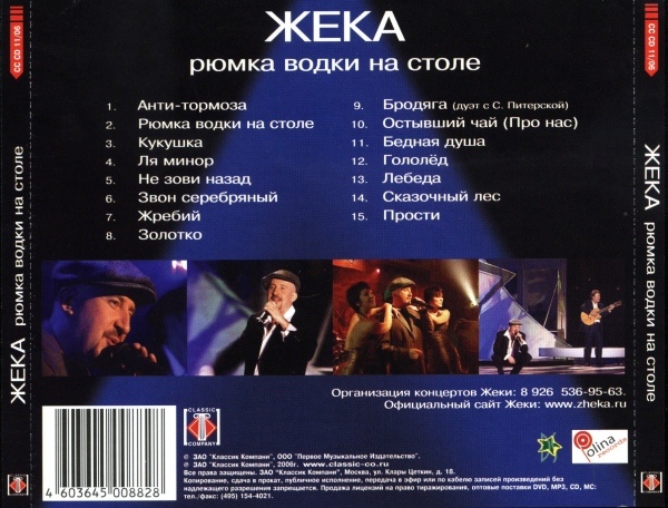 Жека Рюмка водки на столе (сборник) 2006