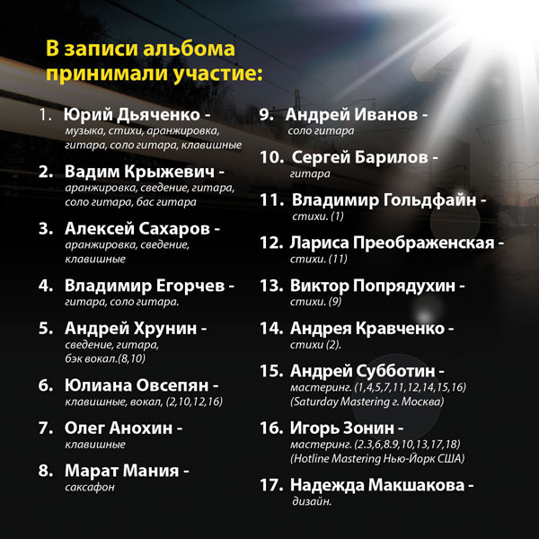 Юрий Дьяченко Поезд жизни 2015 (CD)