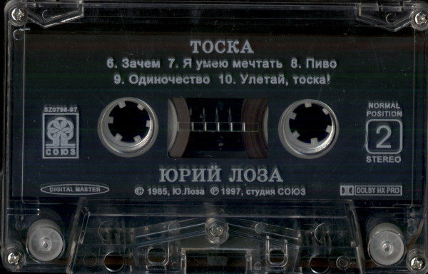 Юрий Лоза Тоска 1997 (MC). Аудиокассета