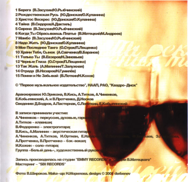 Александр Малинин Берега 2001 (CD)