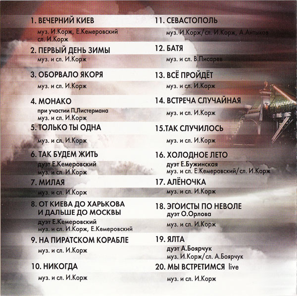 Игорь Корж Оборвало якоря 2009 (CD)