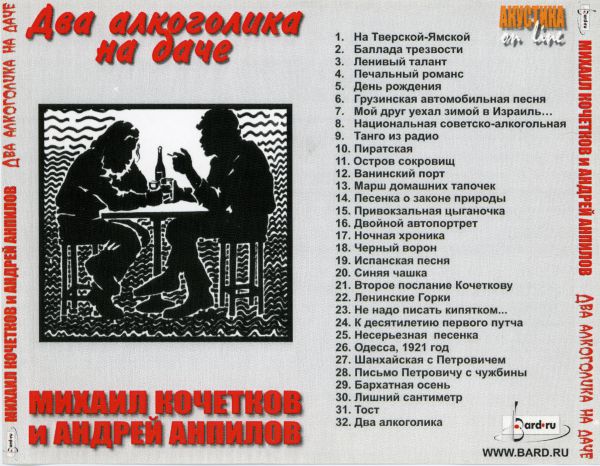 Михаил Кочетков и Андрей Анпилов Два алкоголика на даче 2003 (CD)