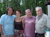 Олег Митяев, Марина Есипенко, Андрей Макаревич и Эльдар Рязанов, 2007г.